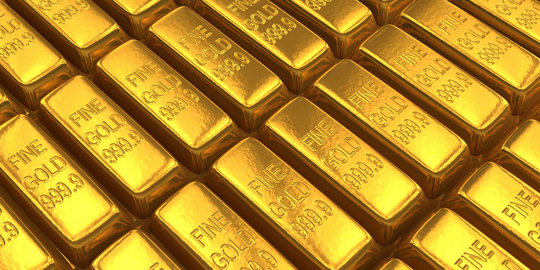 Harga jual emas hari ini masih bertahan Rp 550.000 per gram