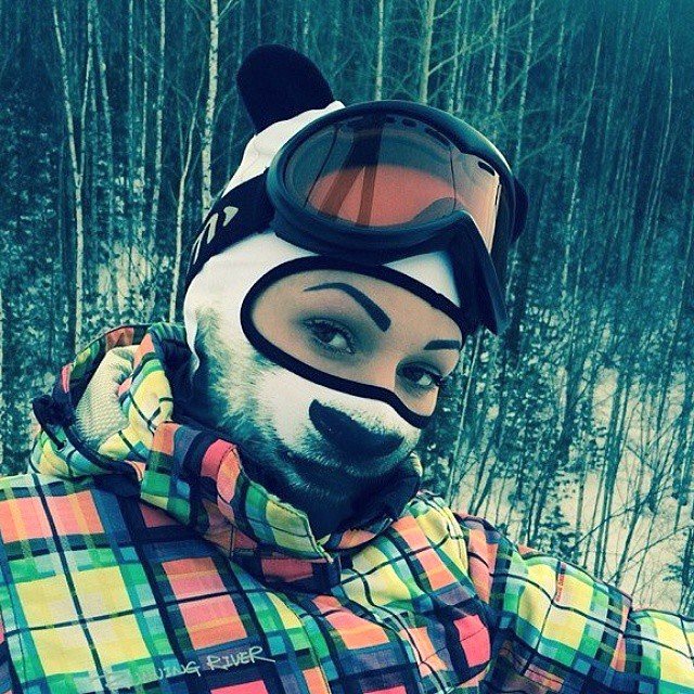 balaclava bermotif binatang rancangan teya salat