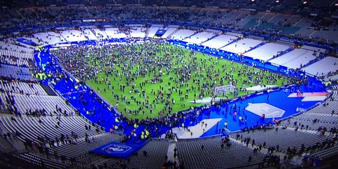 Ini penampakan stadion saat ledakan, Presiden Prancis ada di dalam