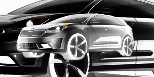 Desain Kia Niro terungkap, crossover tangguh untuk 2016