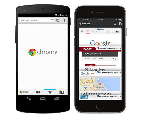 chrome di smartphone