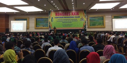 JK dan sejumlah menteri hadir di pembukaan Kongres HMI di Pekanbaru