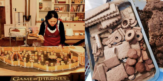 Cake decorator berdarah Indonesia buat peta Game of Thrones dari kue
