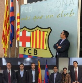 ridwan kamil di markas barcelona