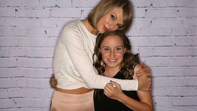 jorja hope berpose bareng taylor swift