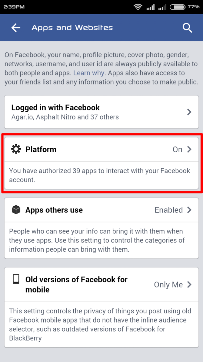 cara blokir permintaan game di facebook lewat smartphone