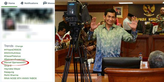 Bersaksi di MKD, Maroef Sjamsoeddin jadi Trending Topic Dunia