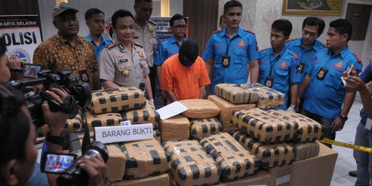 Polres Jaksel sita 219 kg ganja untuk perayaan tahun baru