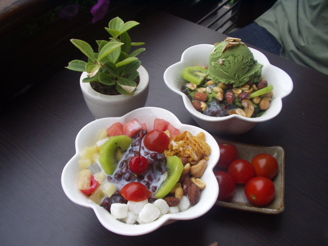 patbingsu dan nokcha bingsu green tea bingsu