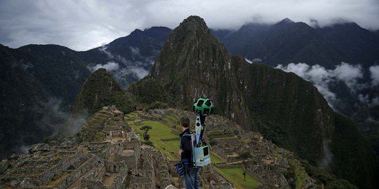 Penjelajahan Google Street View di gunung tua Suku Inca