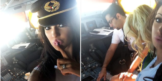 Empat pilot nakal ini ajak penumpang cantik masuk kokpit