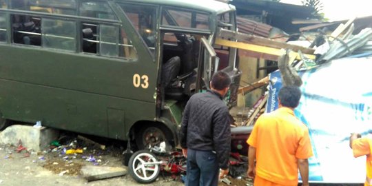 Kecelakaan bus TNI telan 3 nyawa di Puncak diduga akibat rem blong