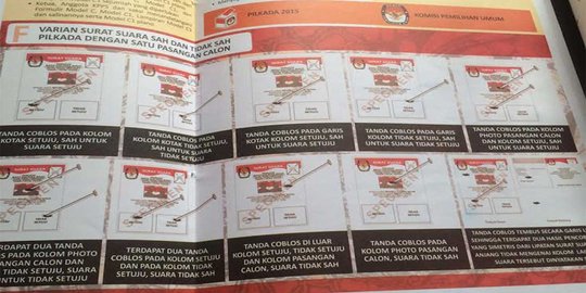 Biar suaranya sah, ini cara nyoblos calon tunggal di Pilkada Blitar