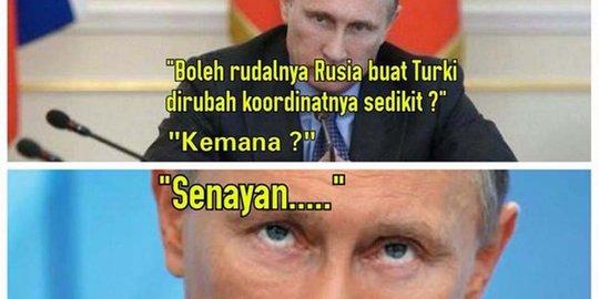 Meme-meme lucu minta Presiden Putin bom gedung DPR