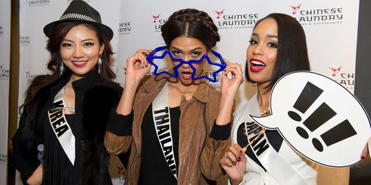 Gaya narsis kontestan Miss Universe 2015 ikuti sesi pemotretan