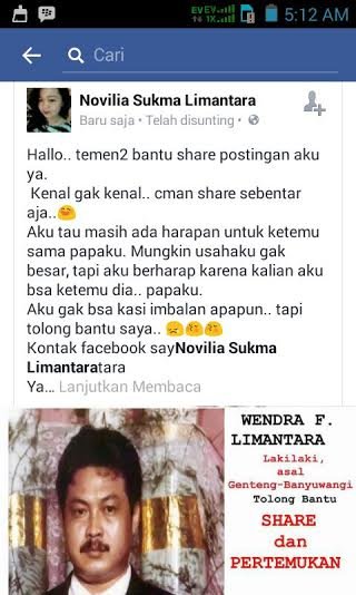 perempuan bali cari ayah kandung via facebook