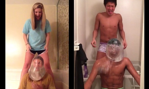 condom challenge di media sosial