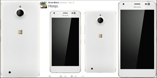 @evleaks pamerkan Lumia 850 berbodi emas