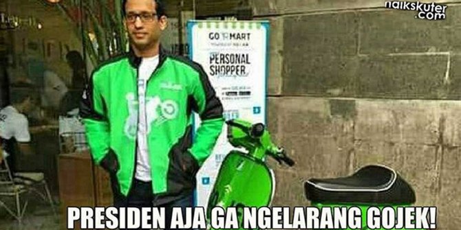 Meme lucu sindir Menteri Jonan larang ojek online operasi 