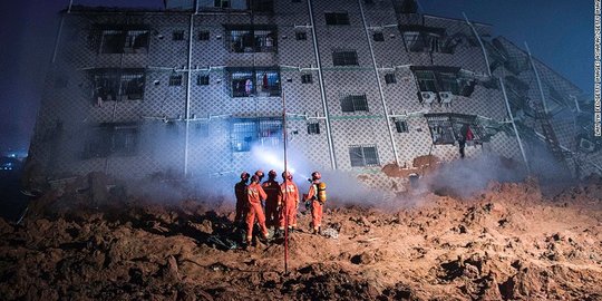 91 orang hilang akibat longsor yang sebabkan ledakan gas di China
