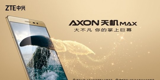 ZTE Axon Max dengan RAM 3 GB ini dibalut aluminium dan titanium
