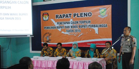 Penetapan pemenang Pilkada Purbalingga, kubu Sugeng-Sucipto absen