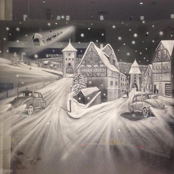 lukisan snow spray karya snow windows