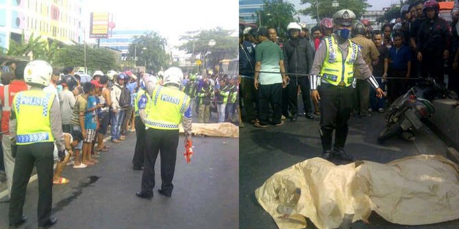 Pemotor tewas dihajar bus TransJakarta di Pesing