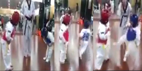 Video lucu bocah ikut pertandingan taekwondo