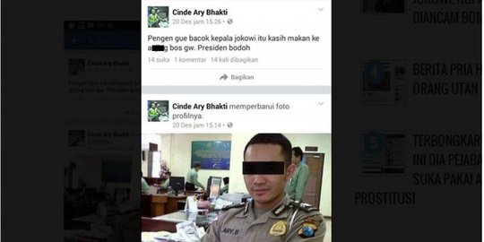 Di hack, FB anggota polisi dipakai hina Jokowi hingga tipu warga