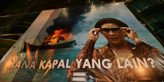 Dipimpin Susi, 177 kapal ditangkap & 70 menunggu ditenggelamkan