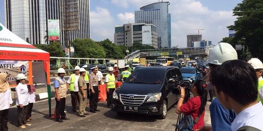 Polisi klaim flyover Kuningan bikin lalu lintas Jl Gatsu lancar