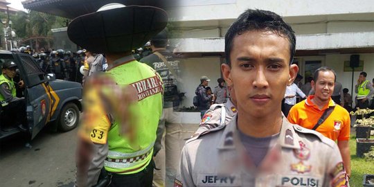 Demo gugat Pilkada ricuh, massa lempar cairan kimia ke polisi