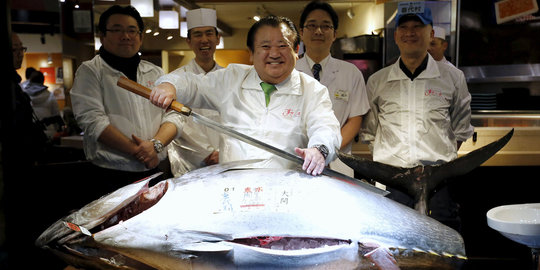 Fantastis, tuna sirip biru di Jepang ini laku Rp 1,6 miliar