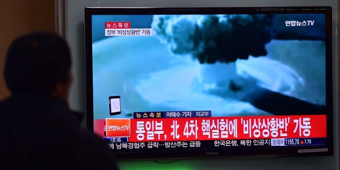 Begini dahsyatnya ledakan uji coba nuklir Korea Utara