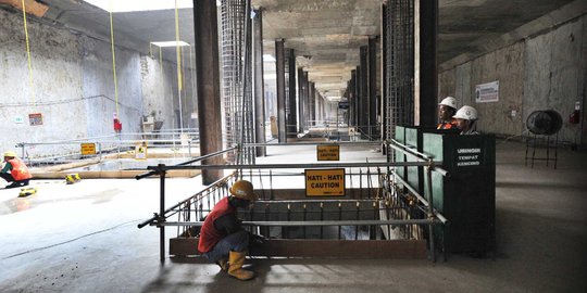 Melihat lebih dekat pembangunan stasiun MRT di Dukuh Atas