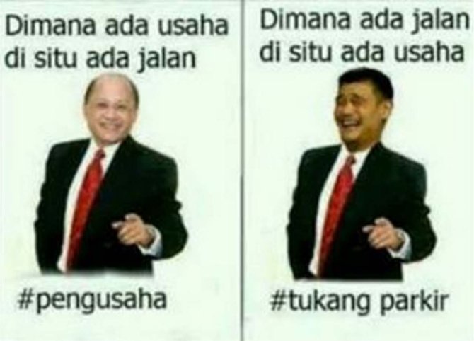 meme tukang parkir