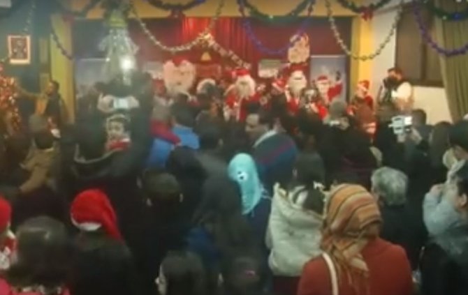 perayaan natal di jalur gaza