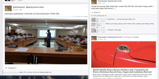 Postingan eks redaktur Obor Rakyat berbicara di Kemenpan RB hilang