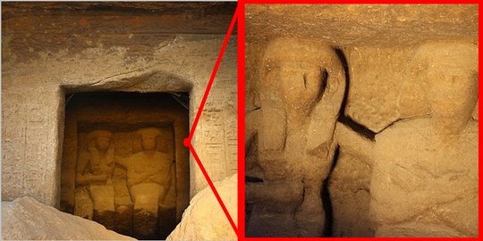 Arkeolog temukan kuil kuno berisi pasangan mesra bangsawan Mesir