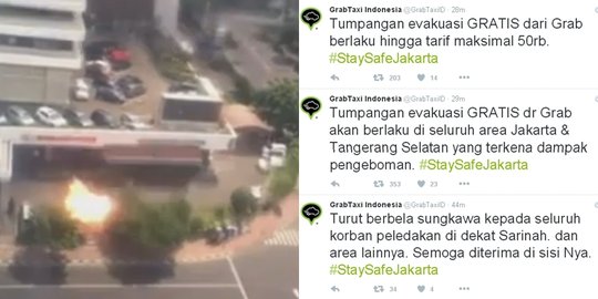 GrabTaxi beri tumpangan gratis selama Jakarta belum aman