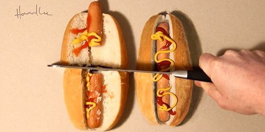 Gambar hot dog bikinan pria ini bikin netizen pusing, kok bisa?