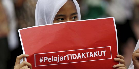 Aksi pelajar kecam teror Sarinah