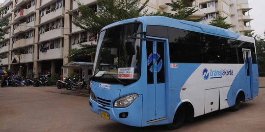 Ini bus Transjakarta gratis untuk penghuni Rusun Cibesel