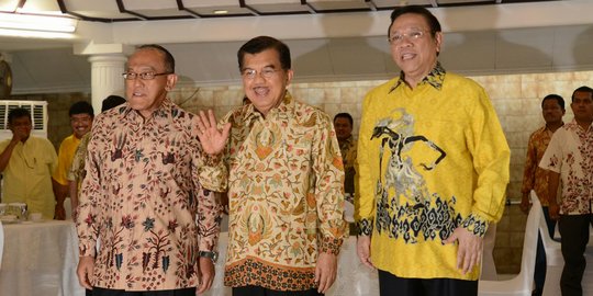 Temui JK, Ical bahas rapimnas dan pertemuan dengan tokoh Golkar