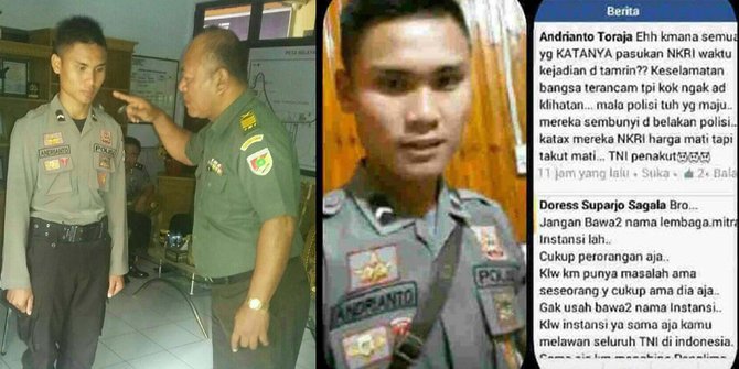 anggota polres tana toraja dihukum gara gara status di facebook