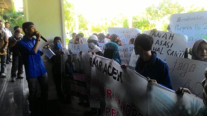 masyarakat aceh tamiang tuntut keadilan kasus penyerobotan tanah