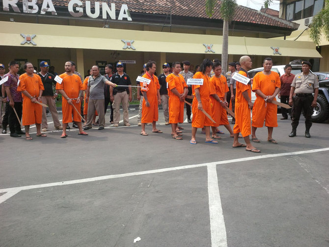 rekonstruksi pembunuhan anggota baladika oleh laskar bali