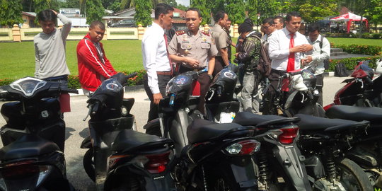 50 kali curi motor, tiga pemuda diringkus Polres Kampar