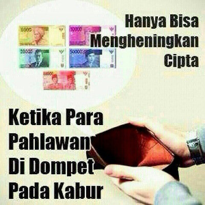 Meme lucu  saat dompet kosong  di tanggal tua merdeka com